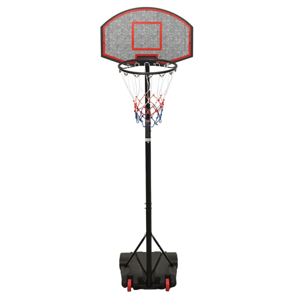 Stand with basketball hoop, black, 216-250 cm, polyethylene