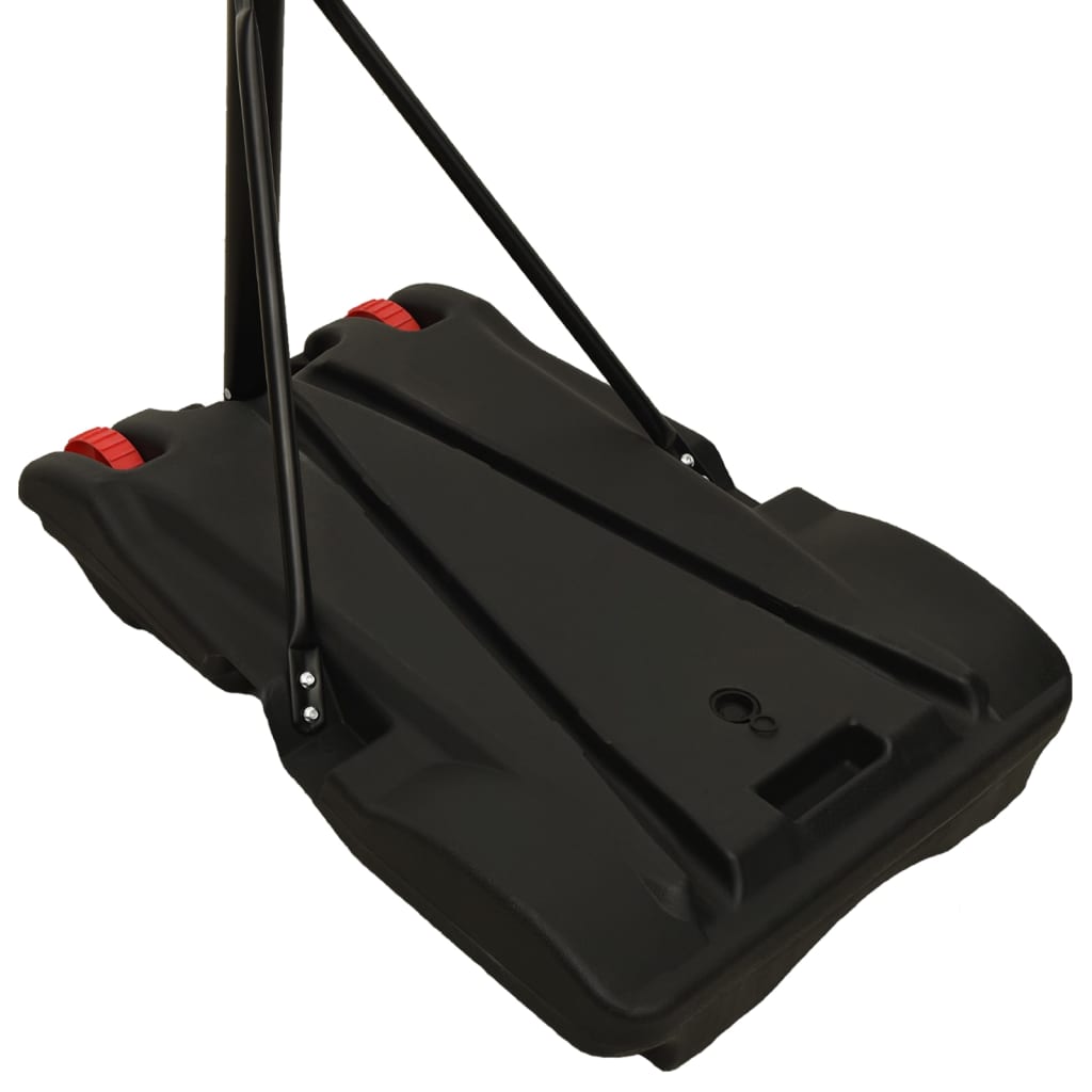 Stand with basketball hoop, black, 216-250 cm, polyethylene