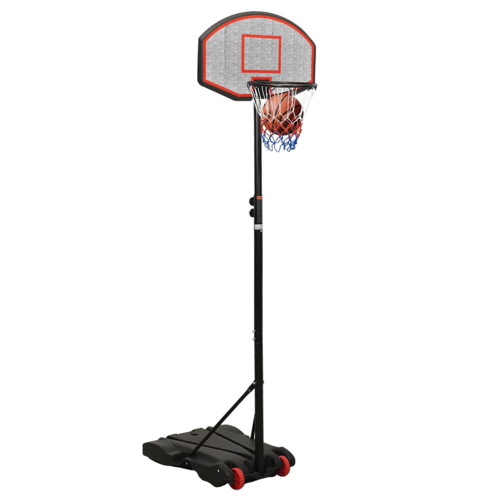 Stand with basketball hoop, black, 216-250 cm, polyethylene