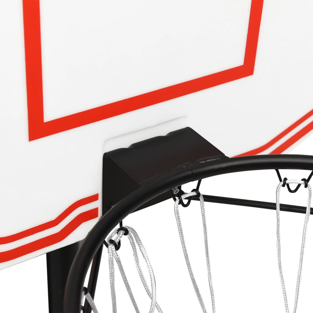 Basketball board, white, 90x60x2 cm, polyethylene