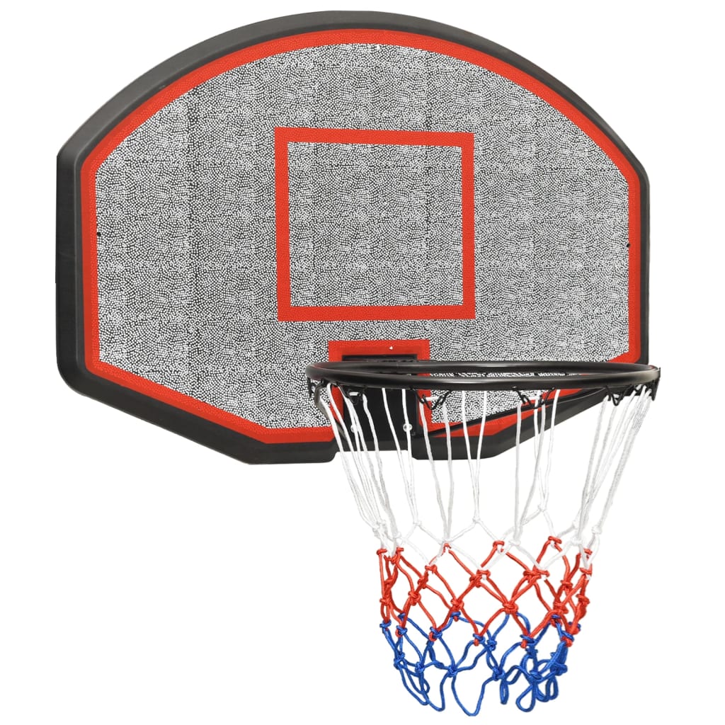 Basketball board, black, 71x45x2 cm, polyethylene