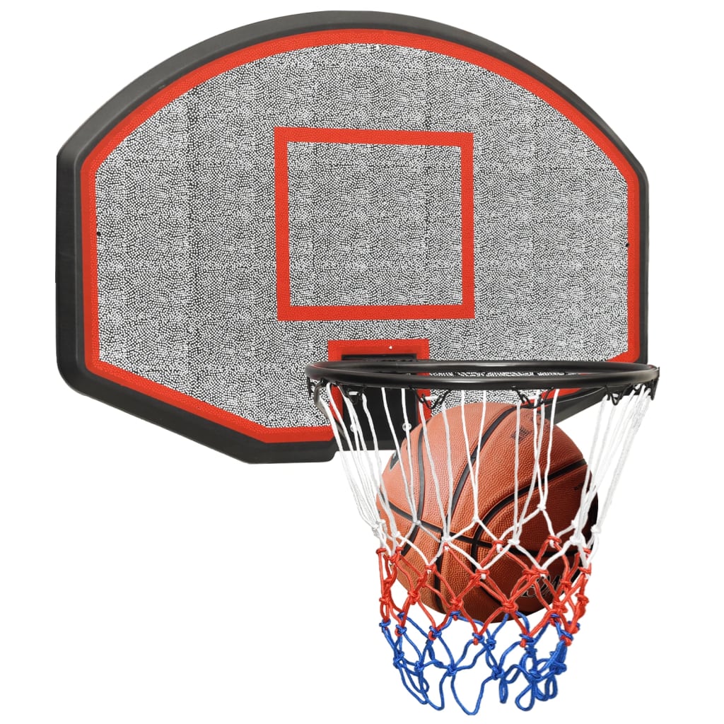 Basketball board, black, 71x45x2 cm, polyethylene