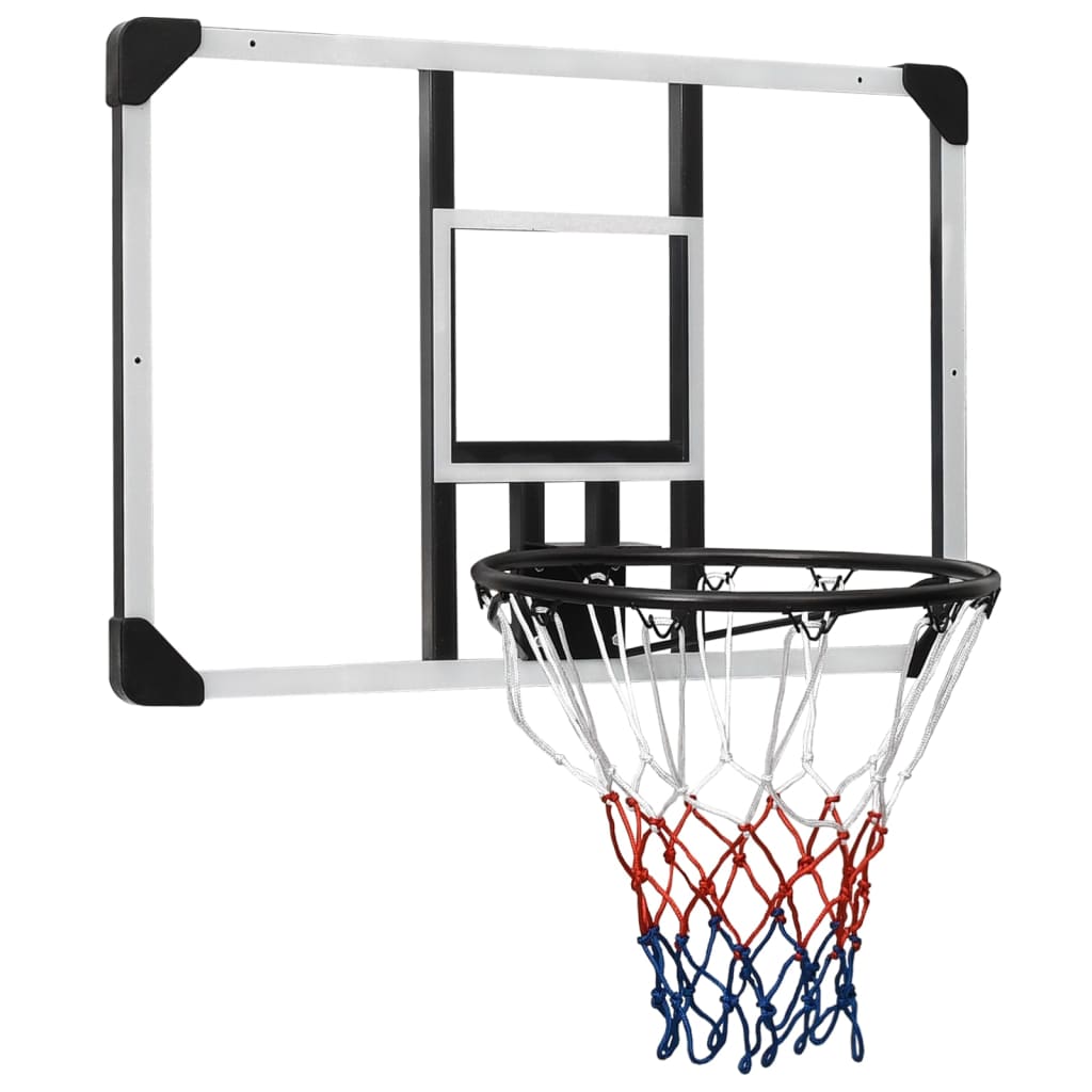 Basketball board, transparent, 90x60x2.5 cm, polycarbonate