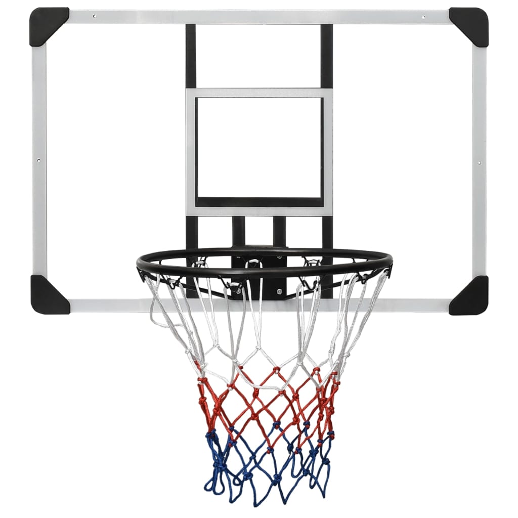 Basketball board, transparent, 90x60x2.5 cm, polycarbonate