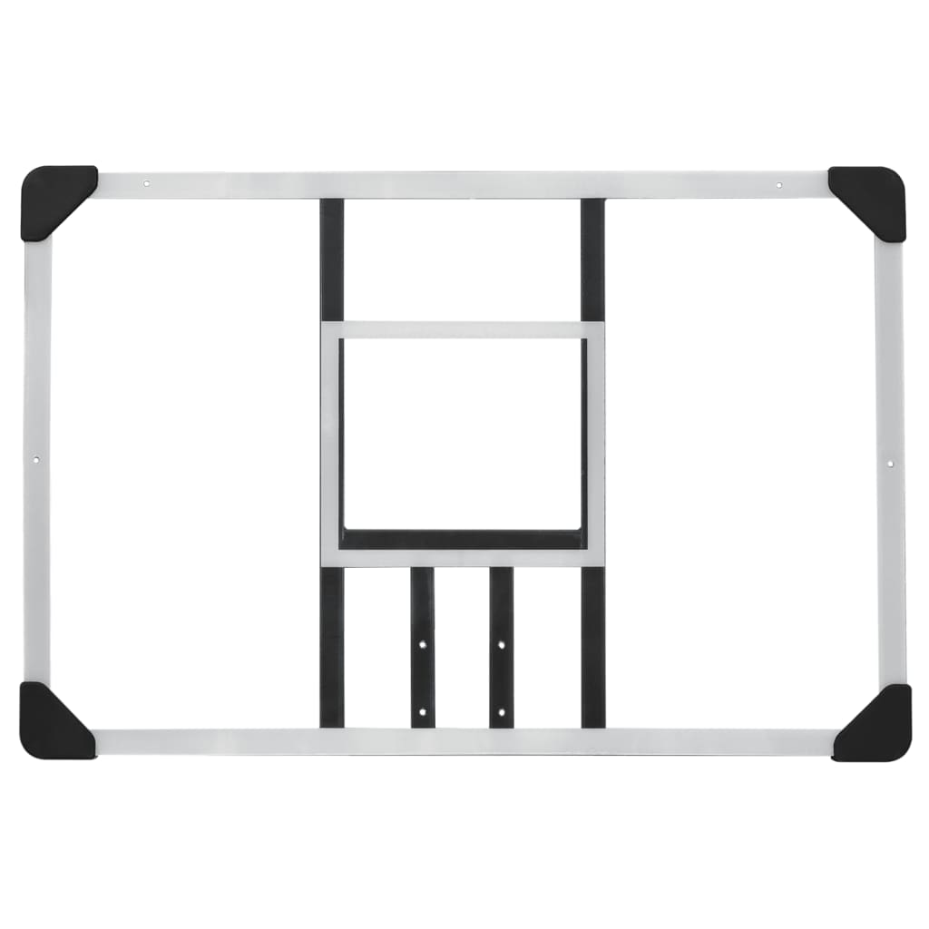 Basketball board, transparent, 90x60x2.5 cm, polycarbonate