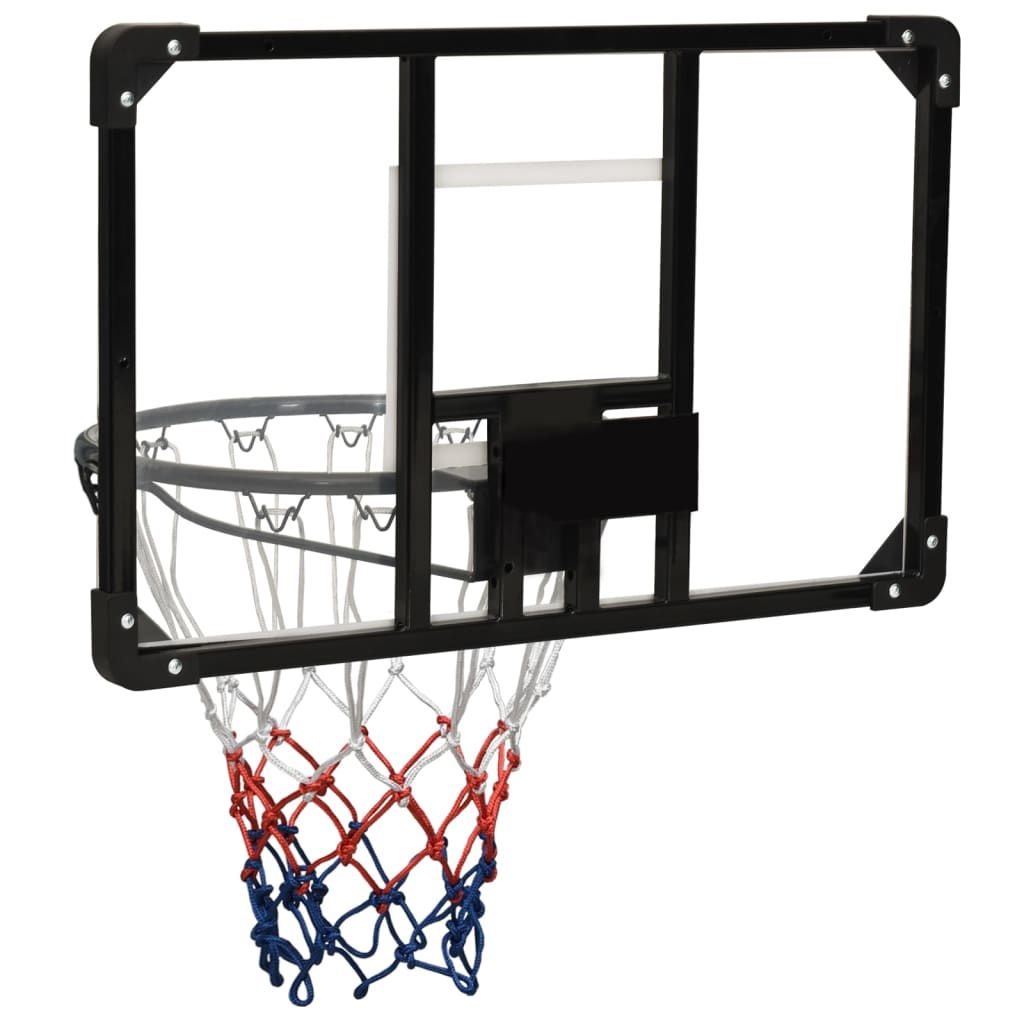 Basketball board, transparent, 71x45x2.5 cm, polycarbonate