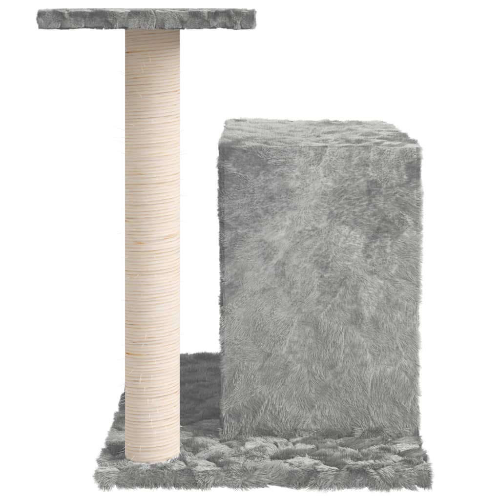 Ansamblu pisici, stâlpi din funie sisal, gri deschis, 51 cm