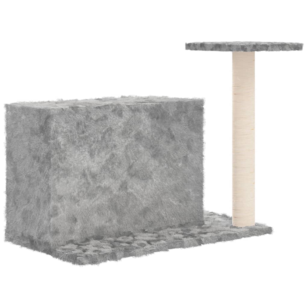Ansamblu pisici, stâlpi din funie sisal, gri deschis, 51 cm