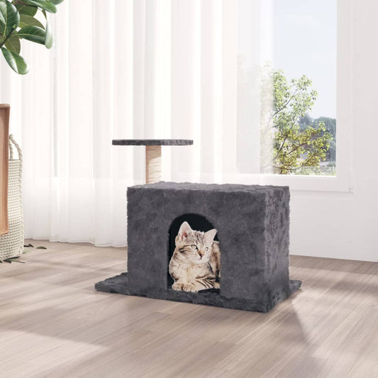 Set of cats with sisal rope pole, dark grey, 51 cm