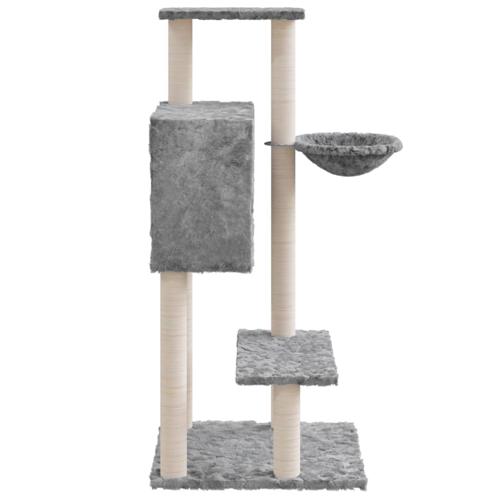 Ansamblu pisici, stâlpi din funie sisal, gri deschis, 108,5 cm
