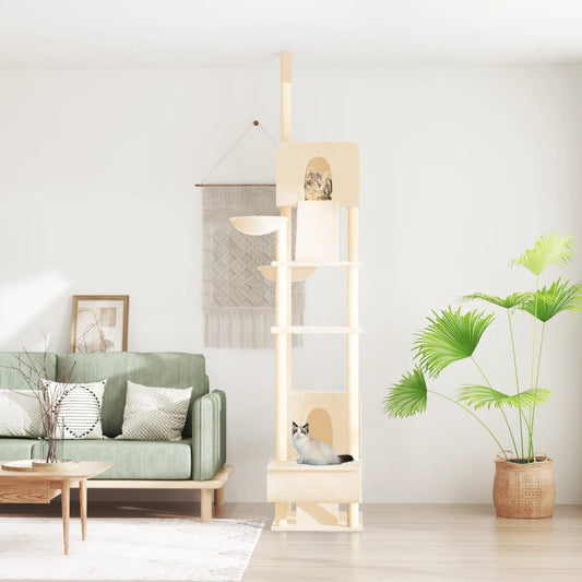 Floor to ceiling cat set, cream, 277-303 cm
