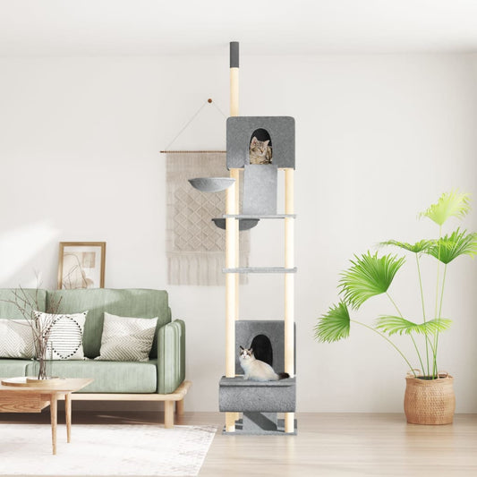 Floor to ceiling cat set, light gray 277-303 cm