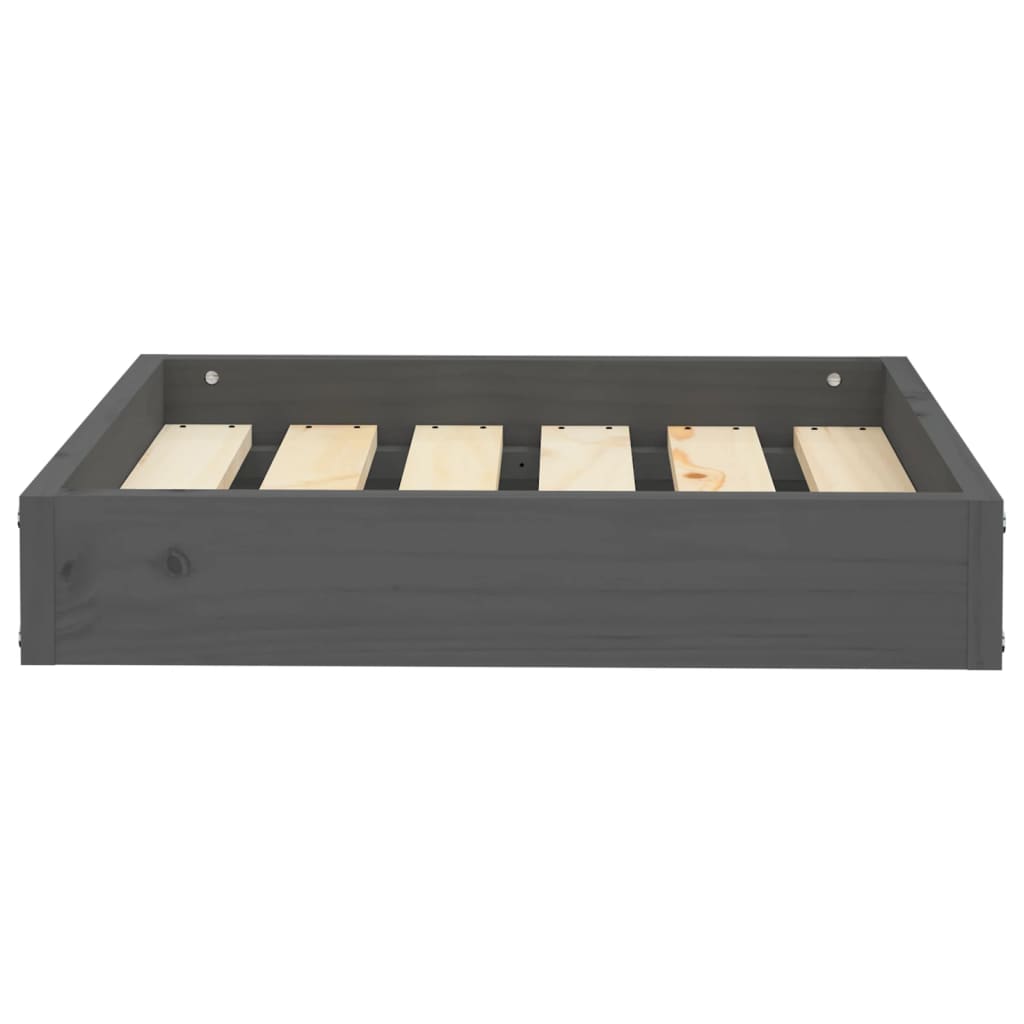 Dog bed, gray, 51.5x44x9 cm, solid pine wood