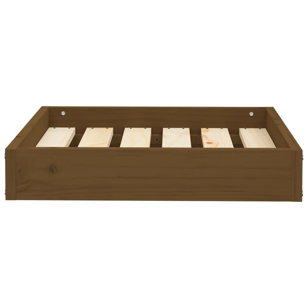 Dog bed, honey brown, 51.5x44x9 cm, solid pine wood