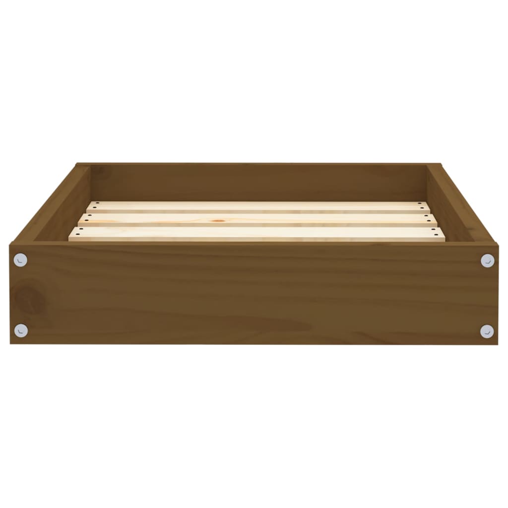 Dog bed, honey brown, 51.5x44x9 cm, solid pine wood