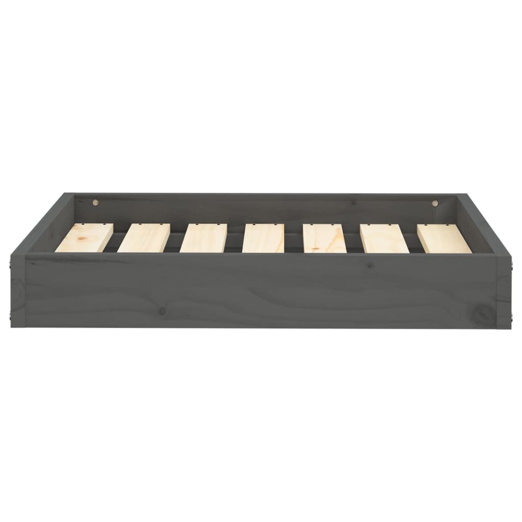 Dog bed, gray, 61.5x49x9 cm, solid pine wood