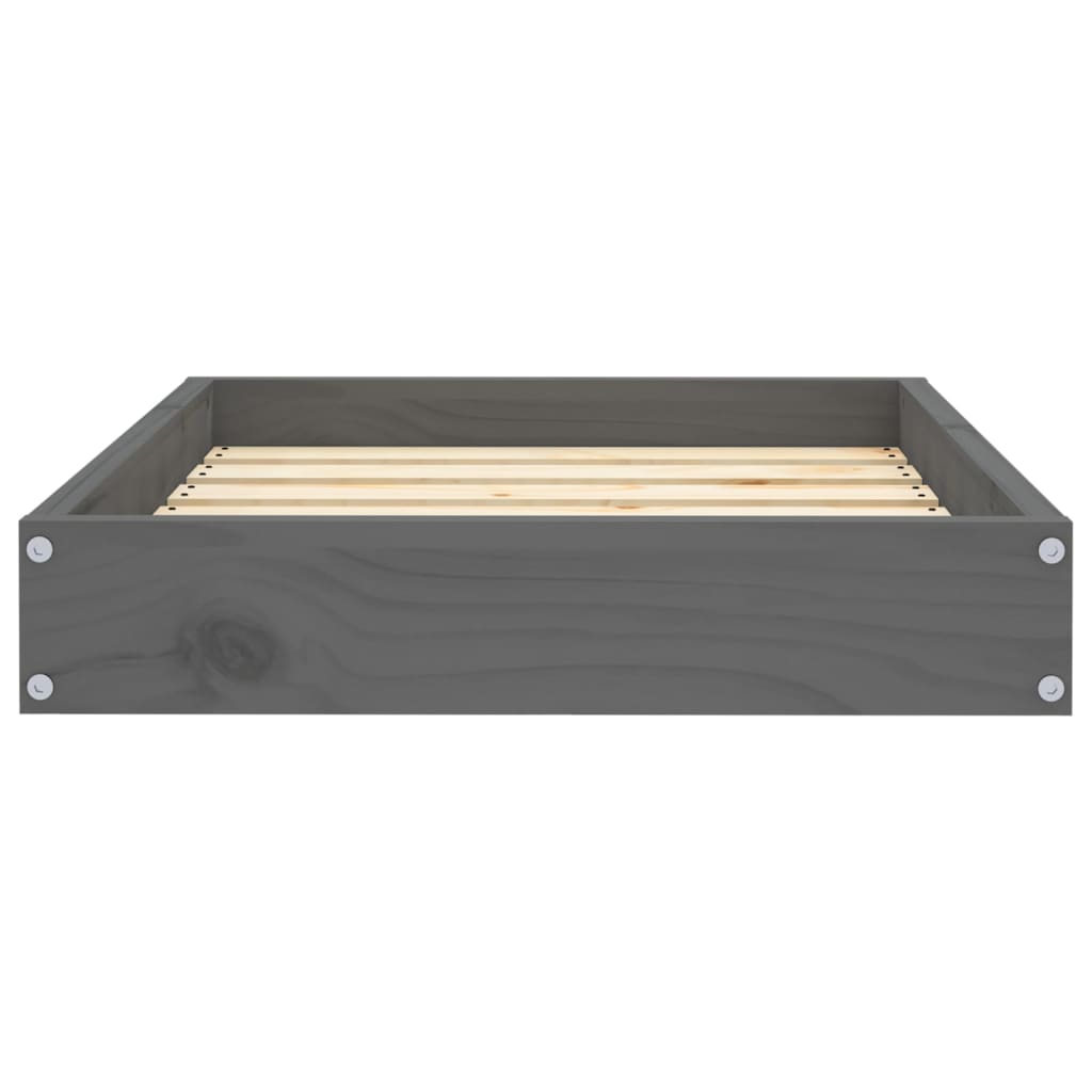 Dog bed, gray, 61.5x49x9 cm, solid pine wood