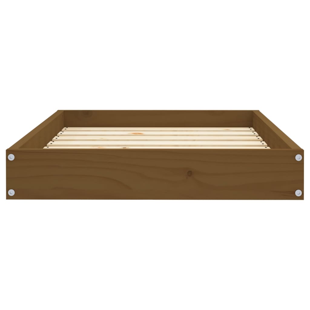 Dog bed, honey brown, 71.5x54x9 cm, solid pine wood