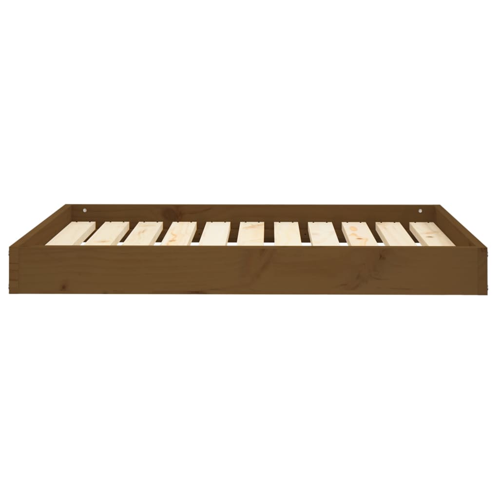 Dog bed, honey brown, 91.5x64x9 cm, solid pine wood