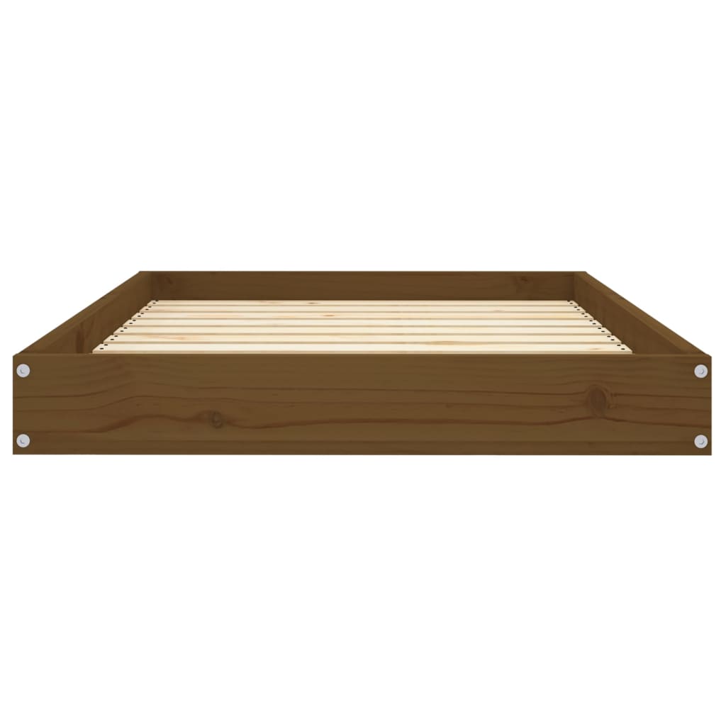 Dog bed, honey brown, 91.5x64x9 cm, solid pine wood