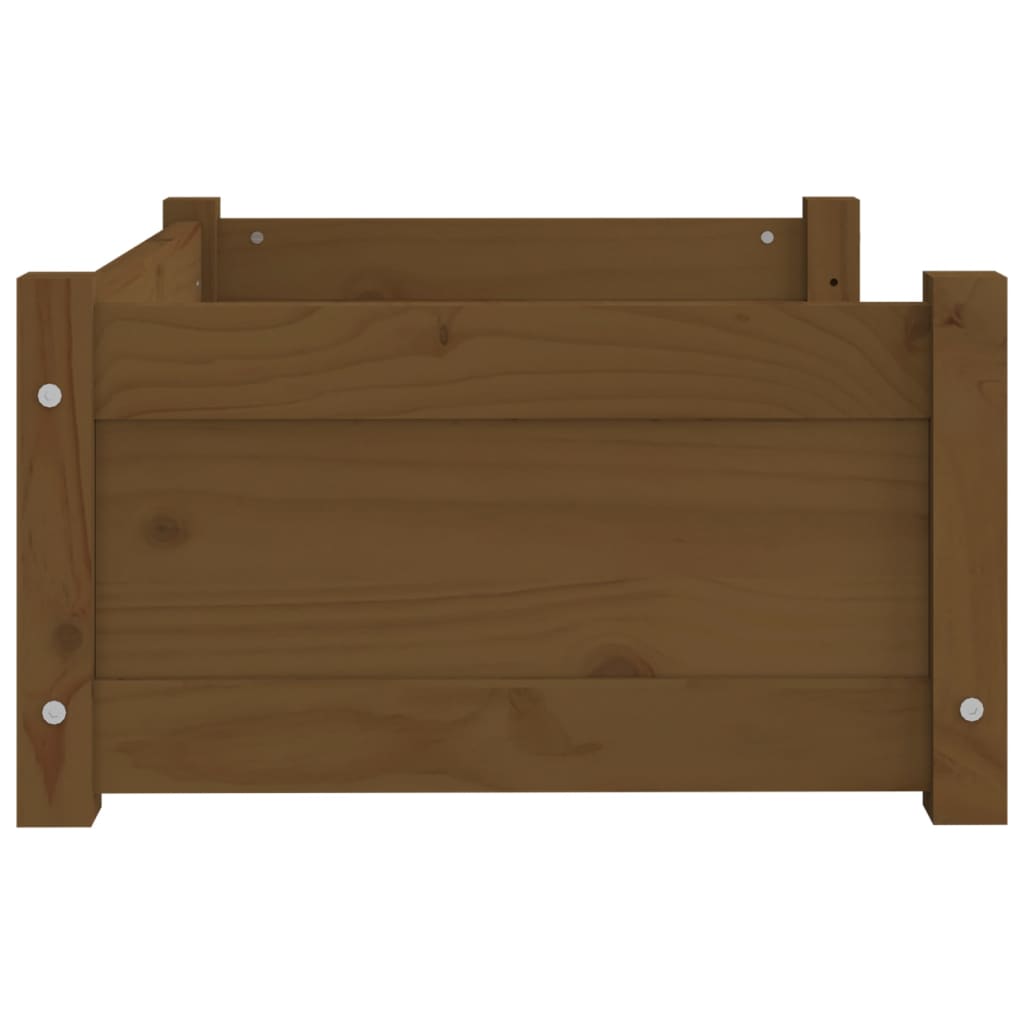 Dog bed, brown, 65.5x50.5x28 cm, solid pine wood
