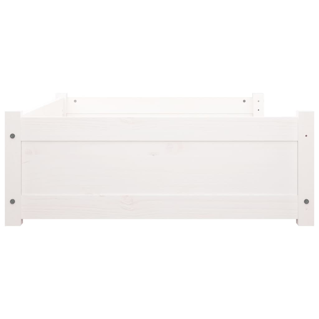Dog bed, white, 95.5x65.5x28 cm, solid pine wood