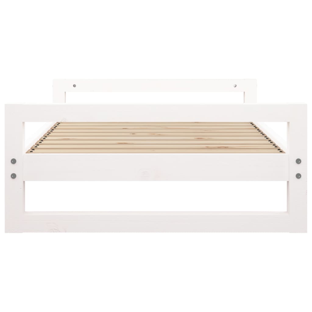 Dog bed, white, 95.5x65.5x28 cm, solid pine wood