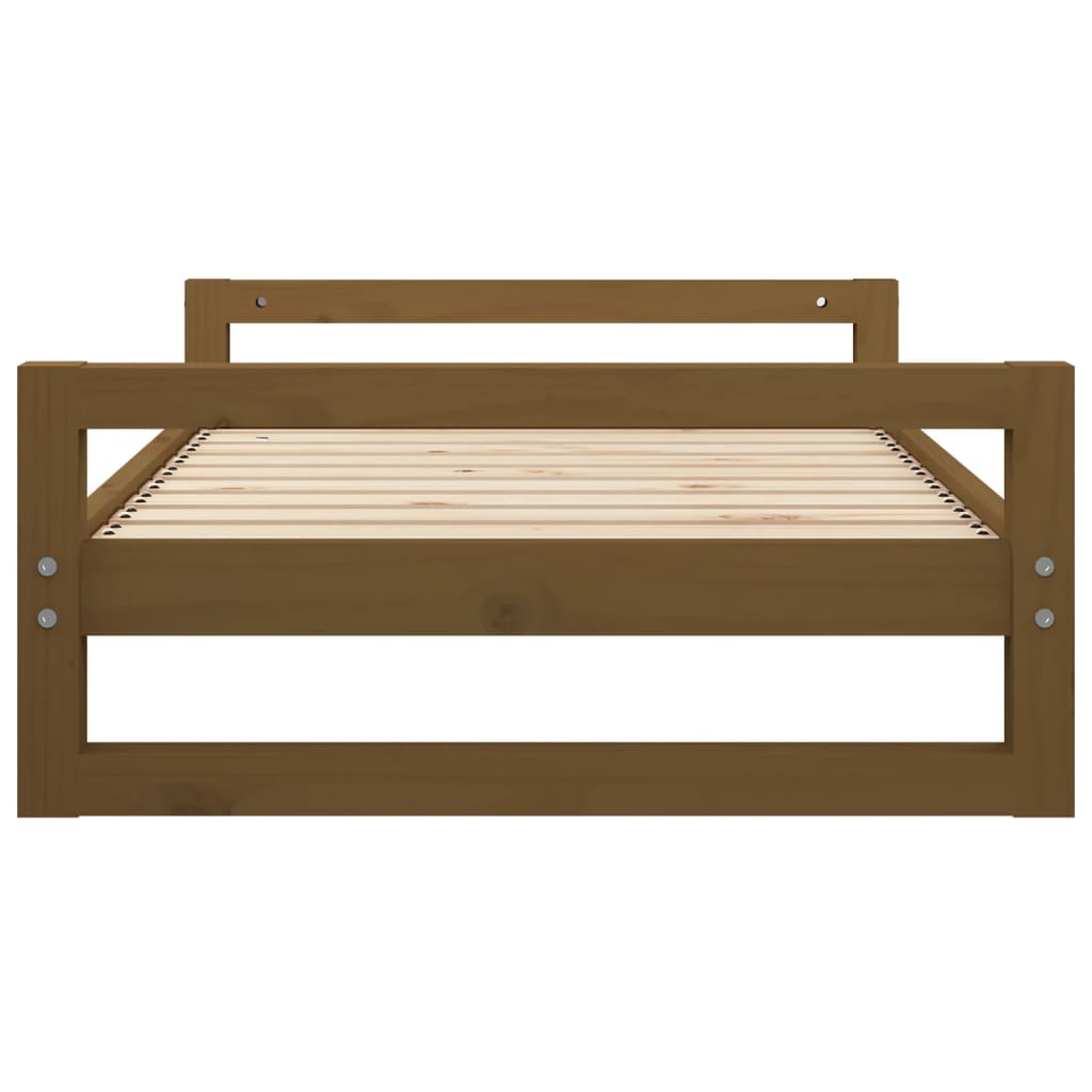 Dog bed, honey brown, 95.5x65.5x28 cm solid pine wood
