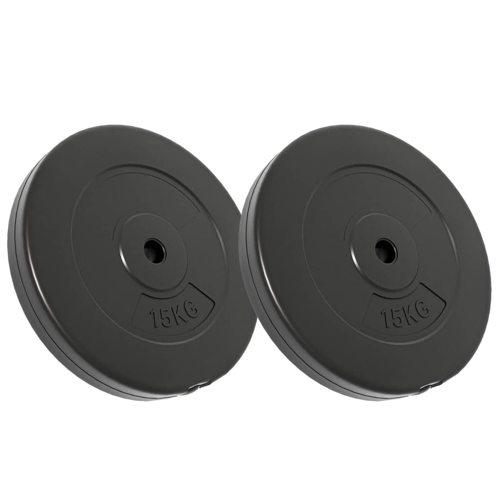 Weight plates, 2 pcs., 30 kg, cement