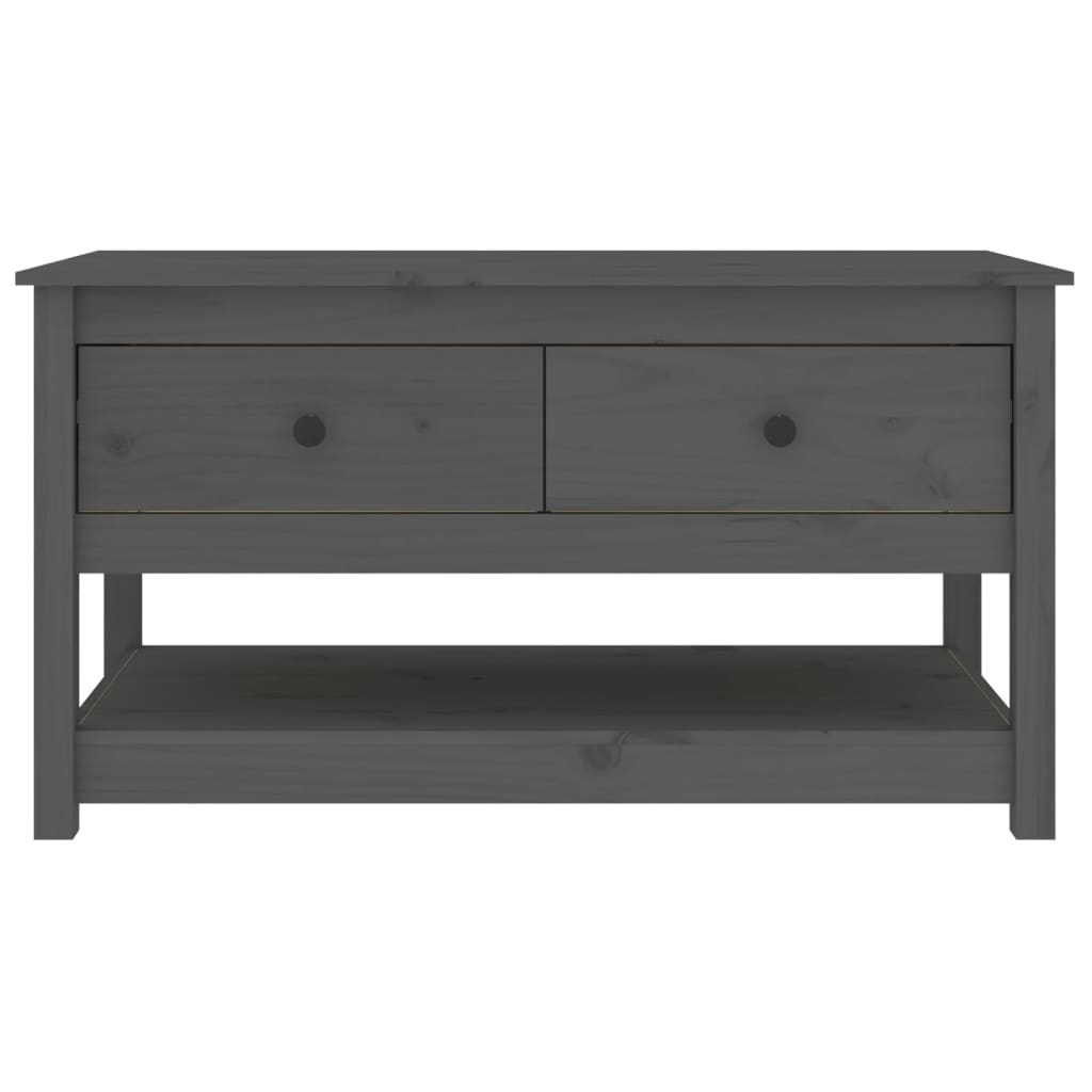 Coffee table, gray, 102x49x55 cm, solid pine wood