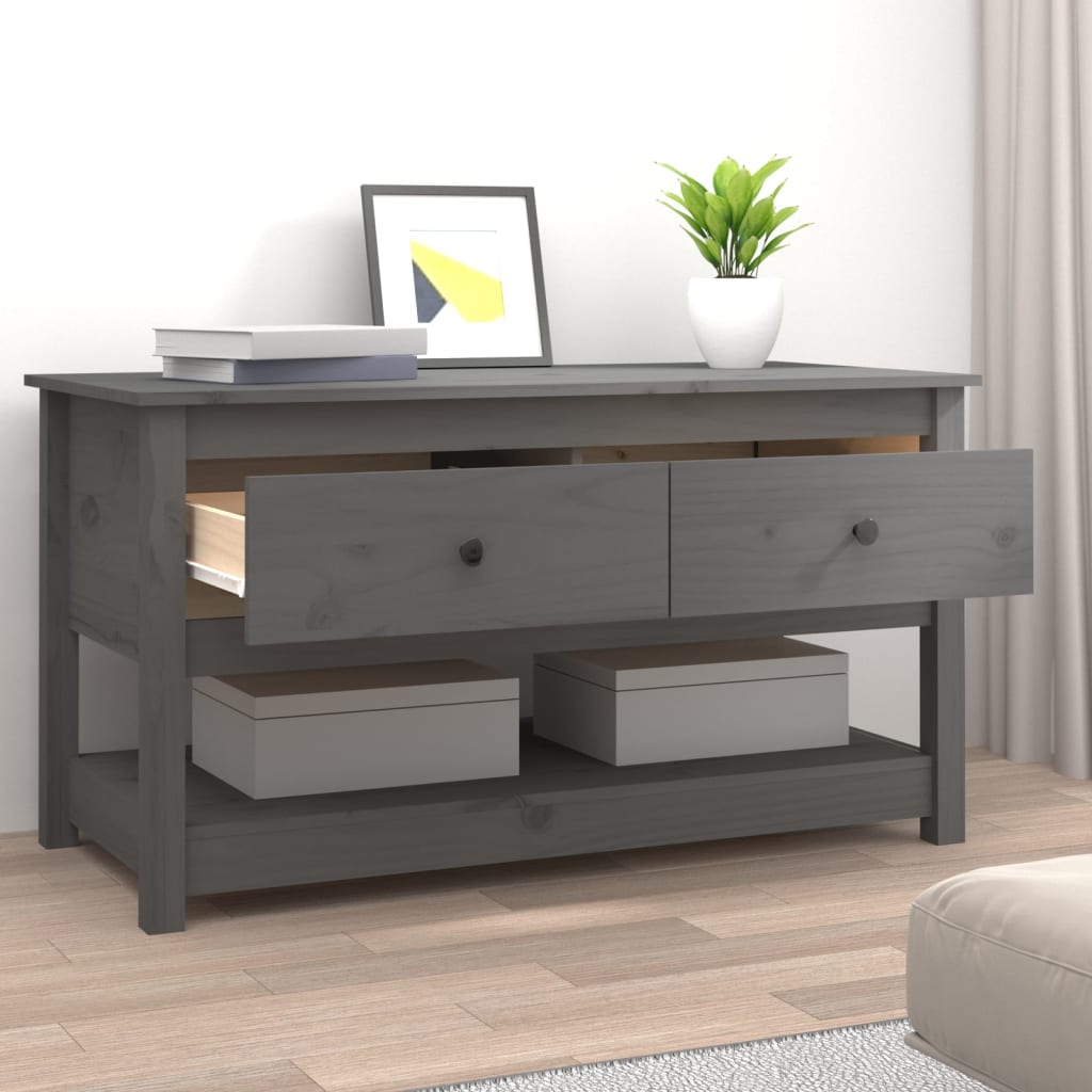 Coffee table, gray, 102x49x55 cm, solid pine wood