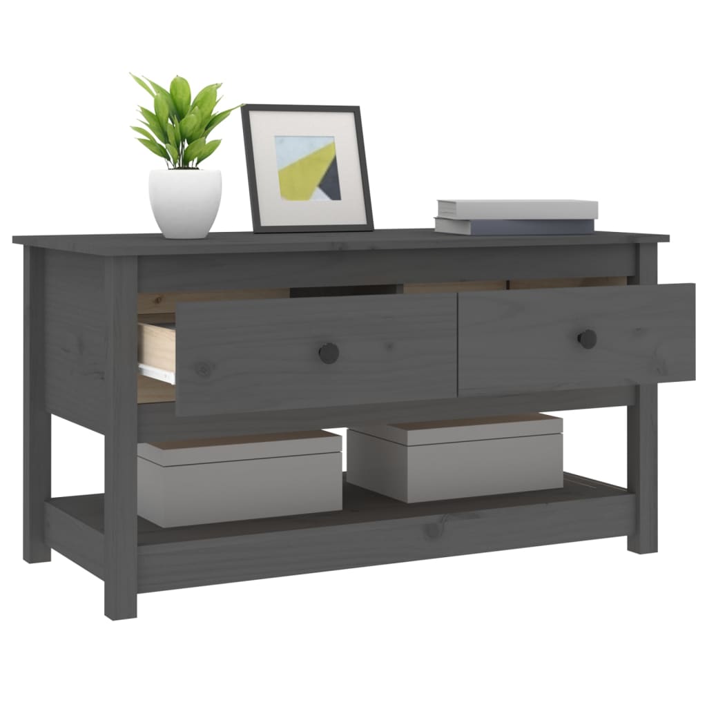 Coffee table, gray, 102x49x55 cm, solid pine wood