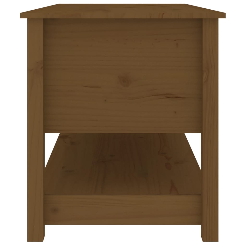 Coffee table, honey brown, 102x49x55 cm, solid pine wood