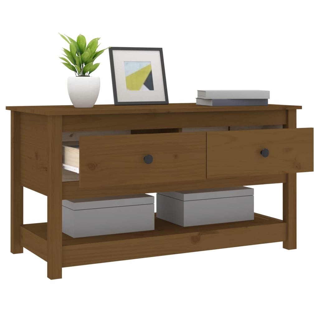 Coffee table, honey brown, 102x49x55 cm, solid pine wood