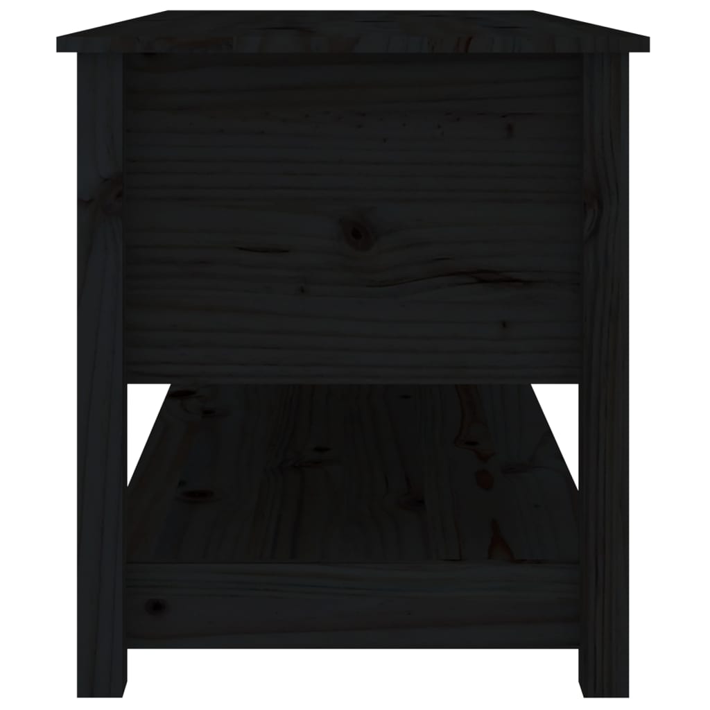 Coffee table, black, 102x49x55 cm, solid pine wood