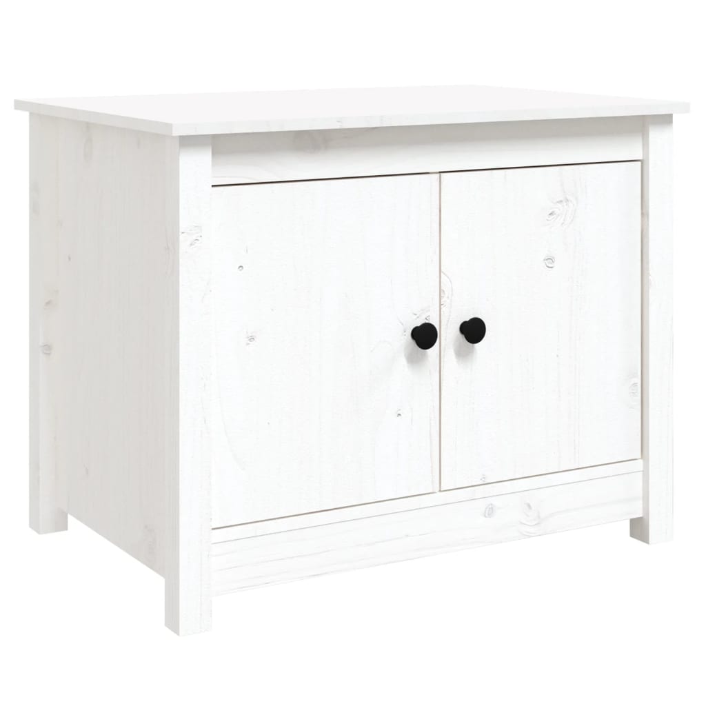 Coffee table, white, 71x49x55 cm, solid pine wood