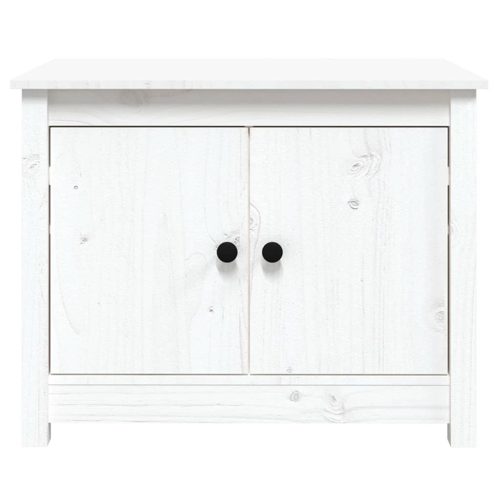 Coffee table, white, 71x49x55 cm, solid pine wood