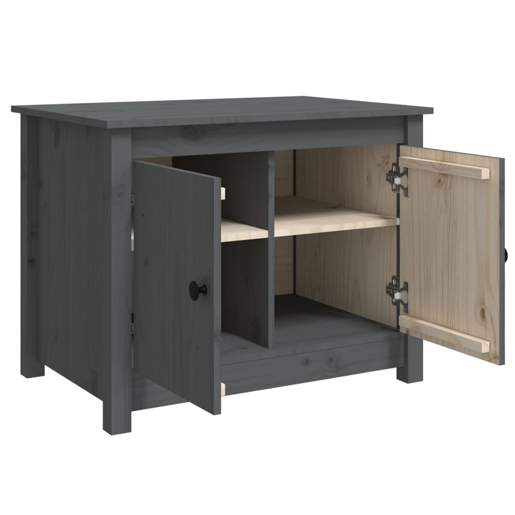 Coffee table, gray, 71x49x55 cm, solid pine wood