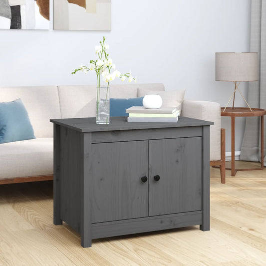 Coffee table, gray, 71x49x55 cm, solid pine wood