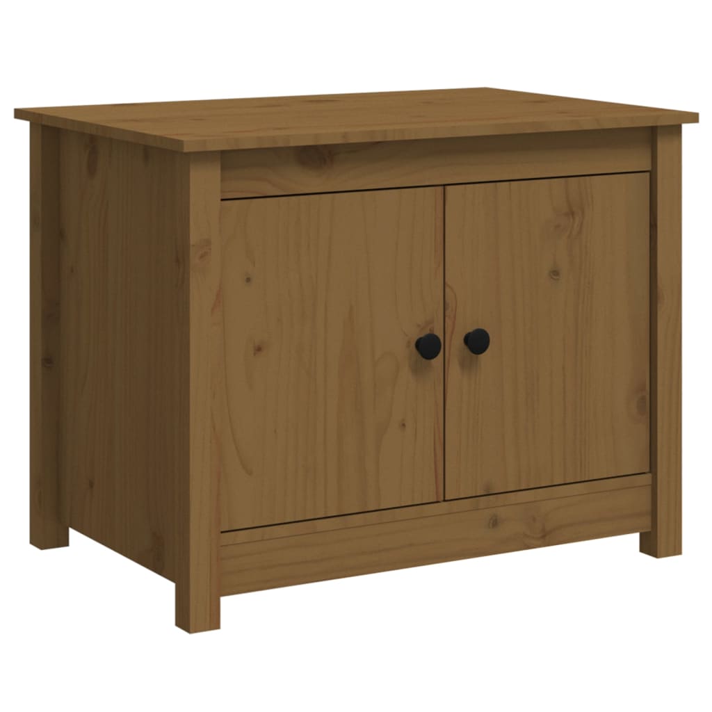 Coffee table, honey brown, 71x49x55 cm, solid pine wood