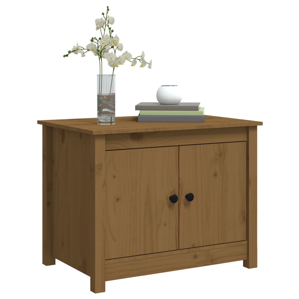 Coffee table, honey brown, 71x49x55 cm, solid pine wood