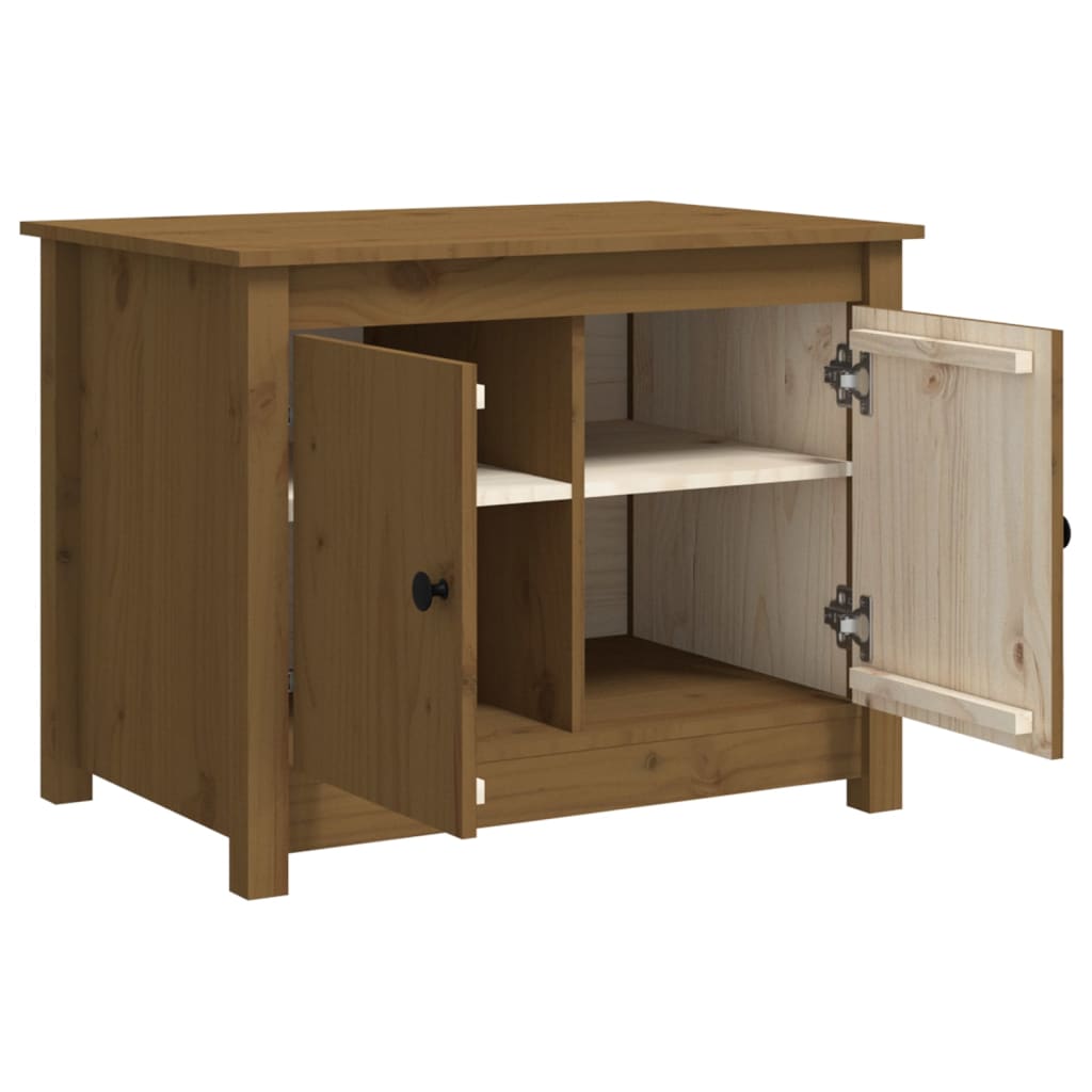 Coffee table, honey brown, 71x49x55 cm, solid pine wood