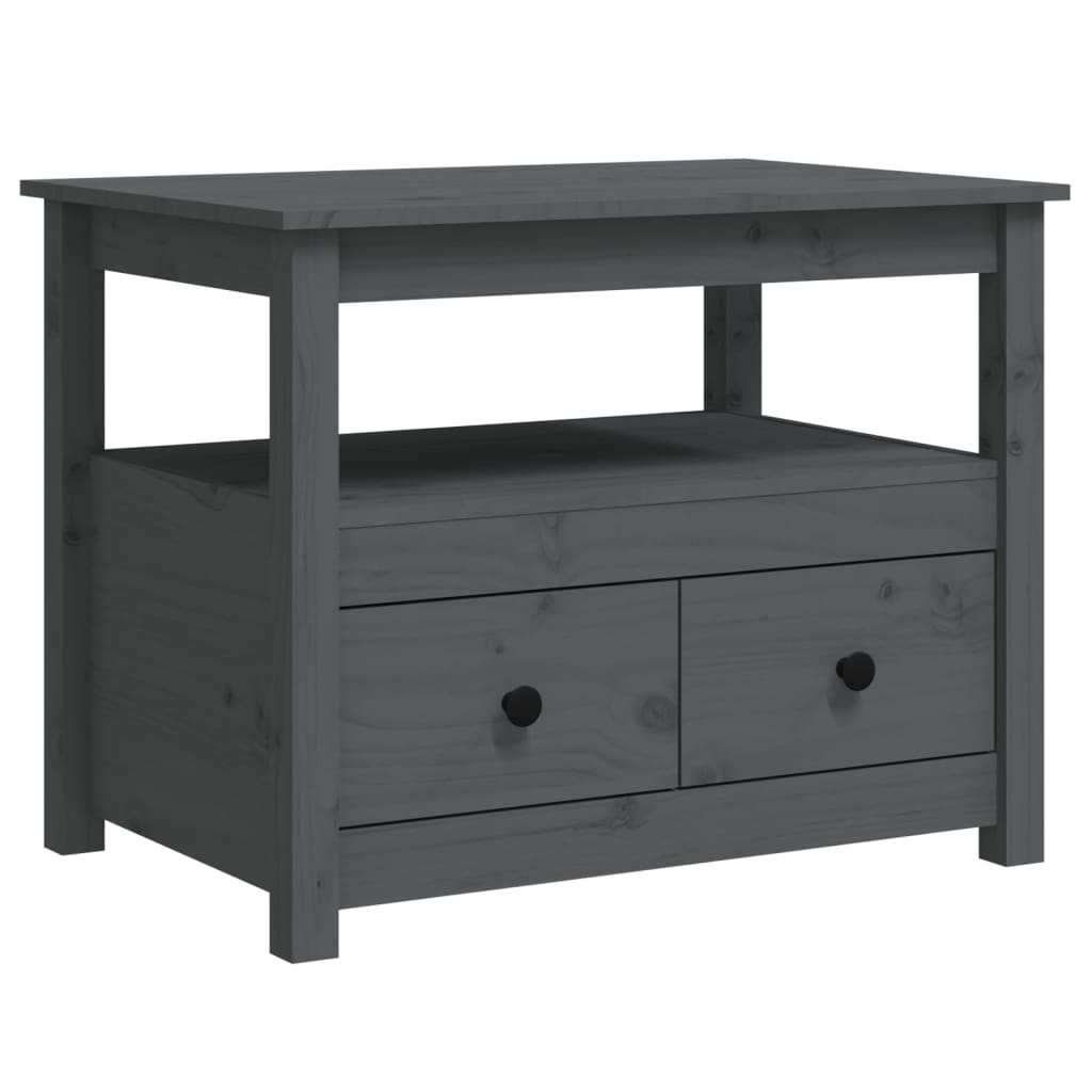 Coffee table, gray, 71x49x55 cm, solid pine wood