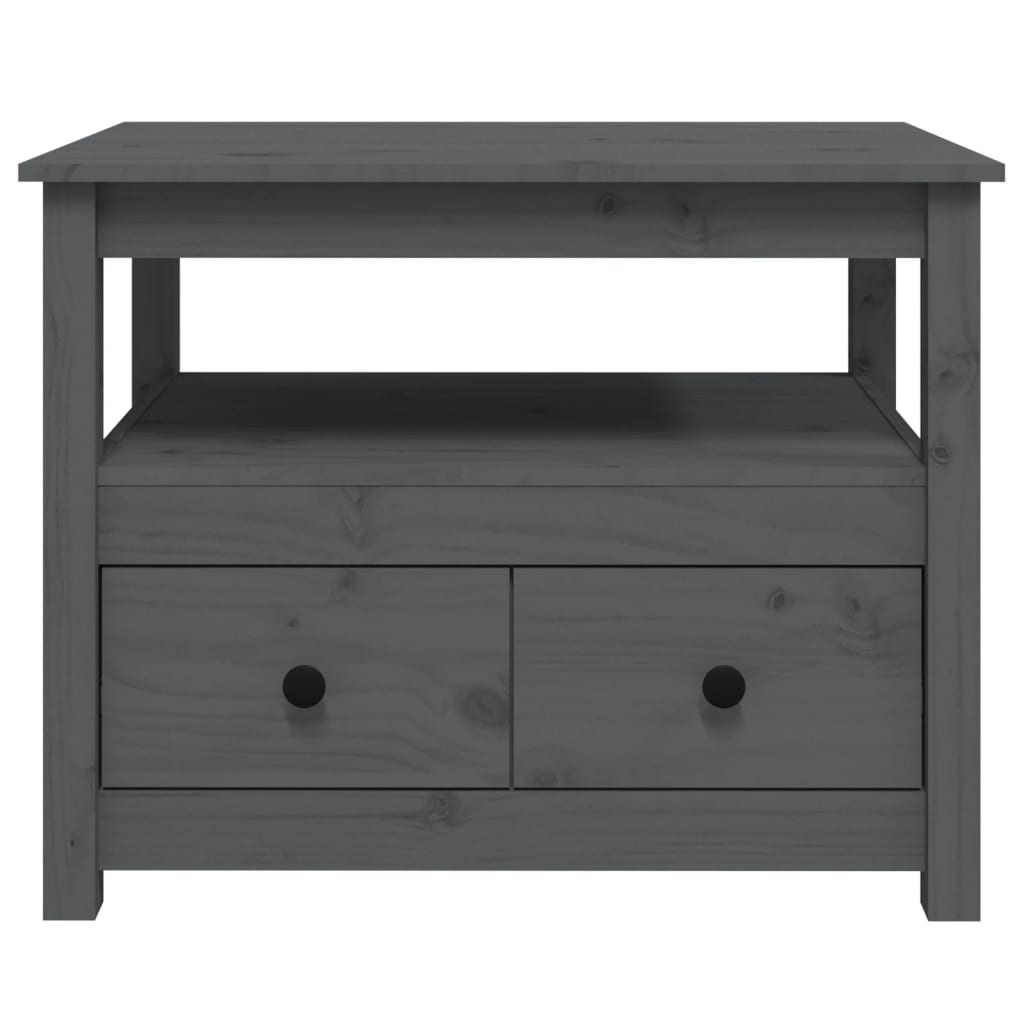 Coffee table, gray, 71x49x55 cm, solid pine wood