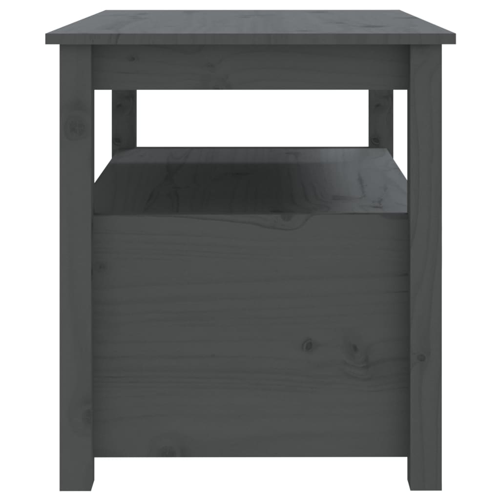 Coffee table, gray, 71x49x55 cm, solid pine wood