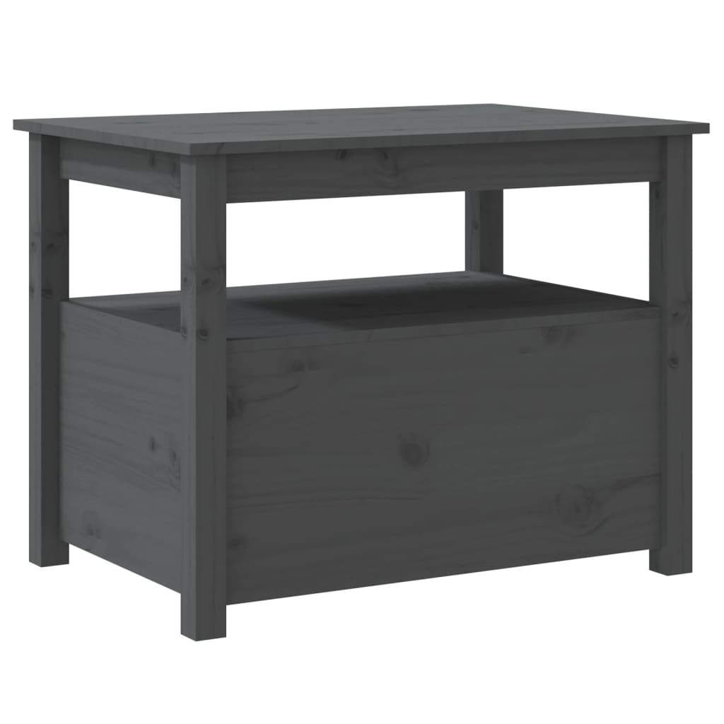 Coffee table, gray, 71x49x55 cm, solid pine wood