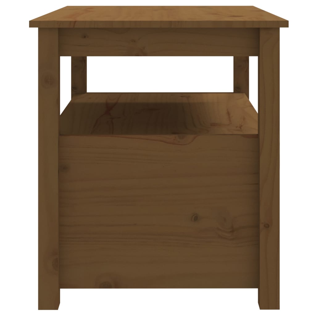 Coffee table, honey brown, 71x49x55 cm, solid pine wood