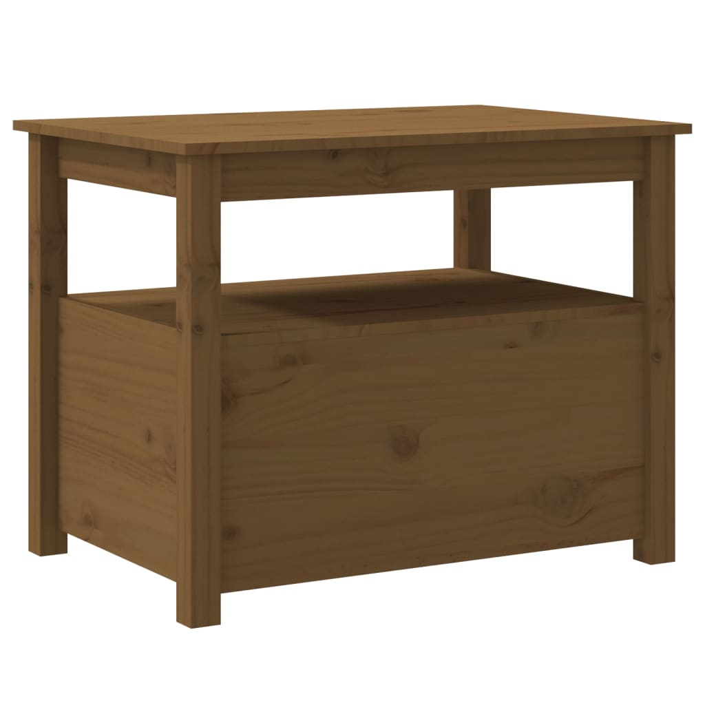 Coffee table, honey brown, 71x49x55 cm, solid pine wood