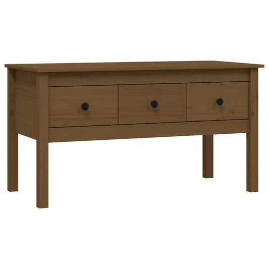 Coffee table, honey brown, 102x49x55 cm, solid pine wood