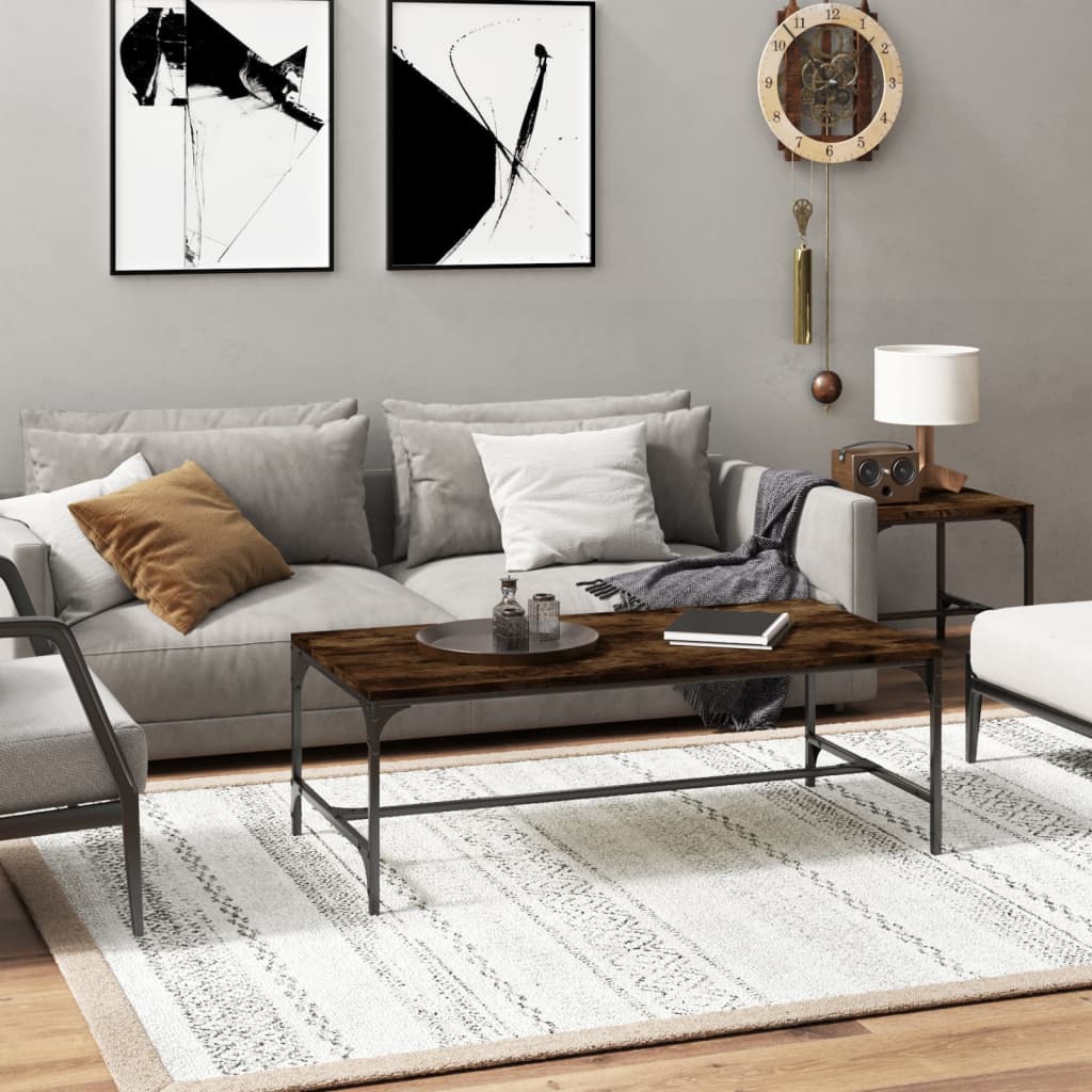 Coffee table, smoky oak, 80x50x35 cm, processed wood